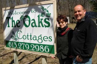 New owners, Karen and Dan Lahey gear up for opening day at The Oaks Cottages in Crow Lake on May 11.